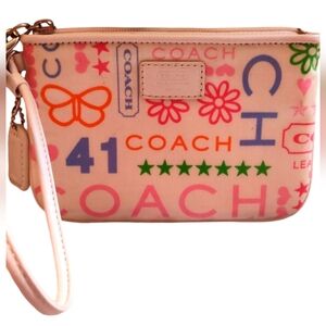 COACH WRISTLET COATED CANVAS EUC.